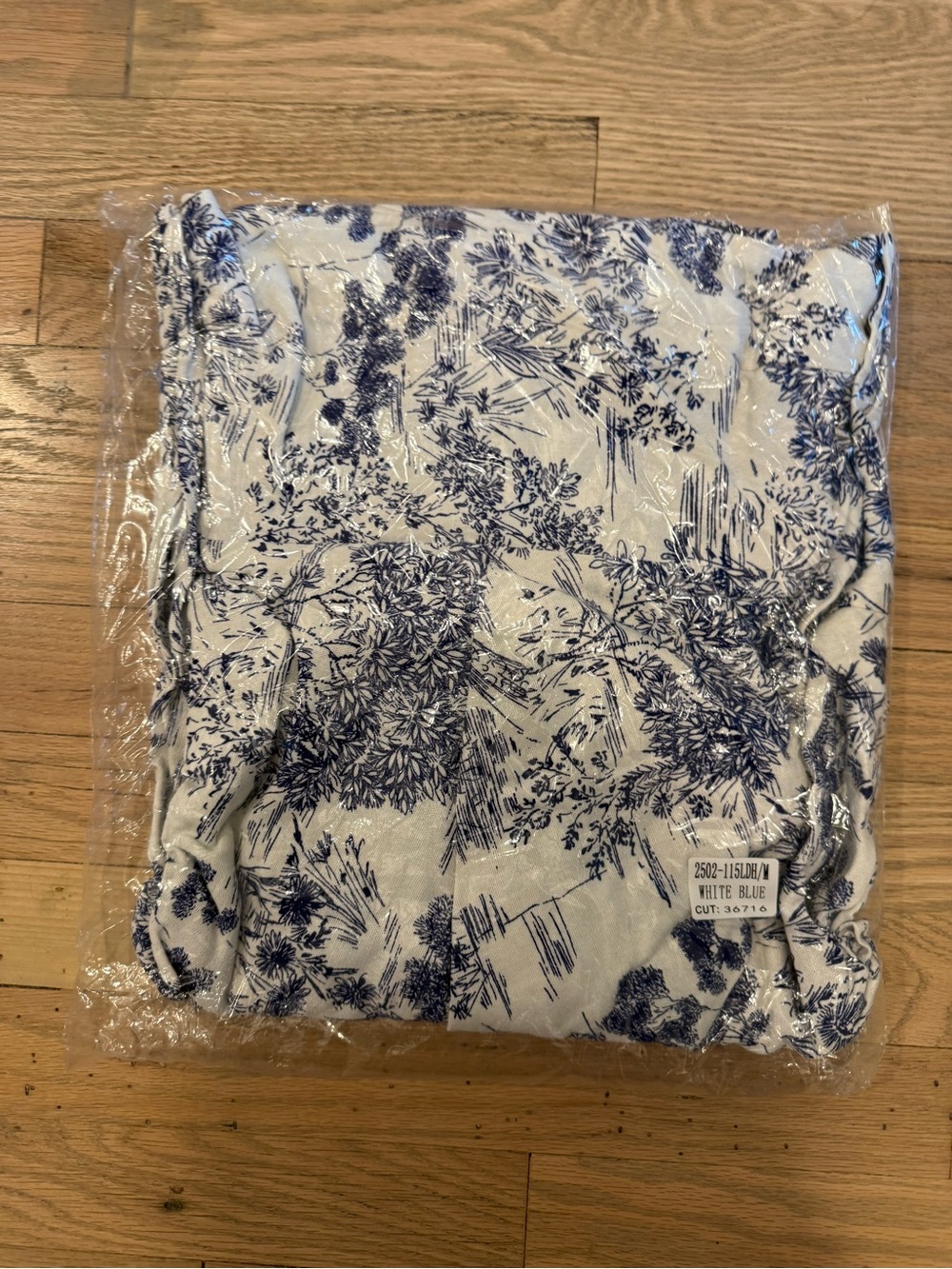 L’ABEYE white and navy floral smock maxi dress